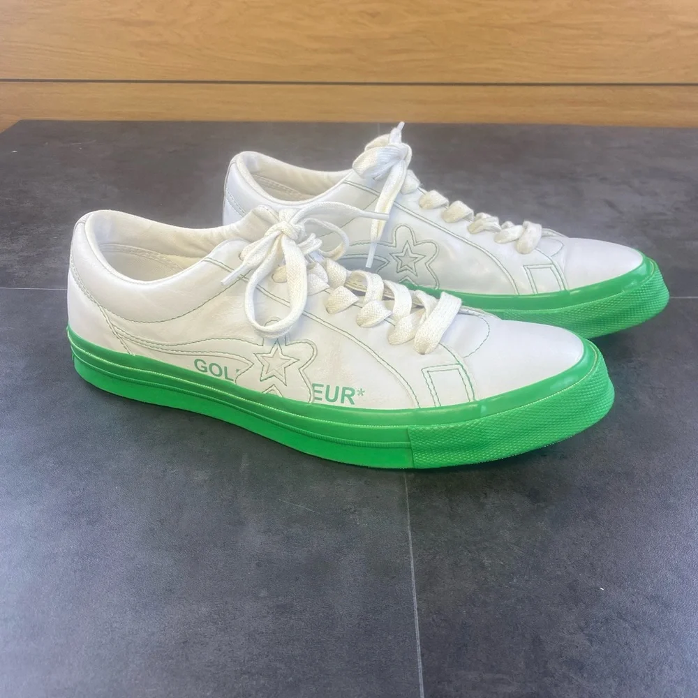 Converse Unisex Golf le‎ Fleur Green & White Sneaker M/10.5 W/12.5